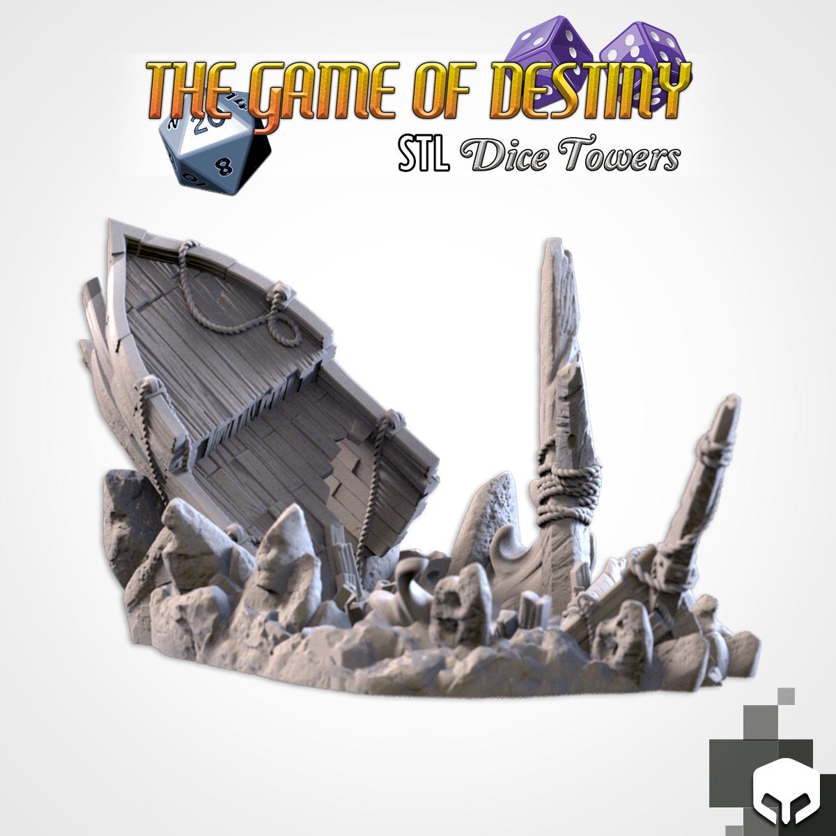 Crashed Ship Dice Tower – The Game of Destiny
