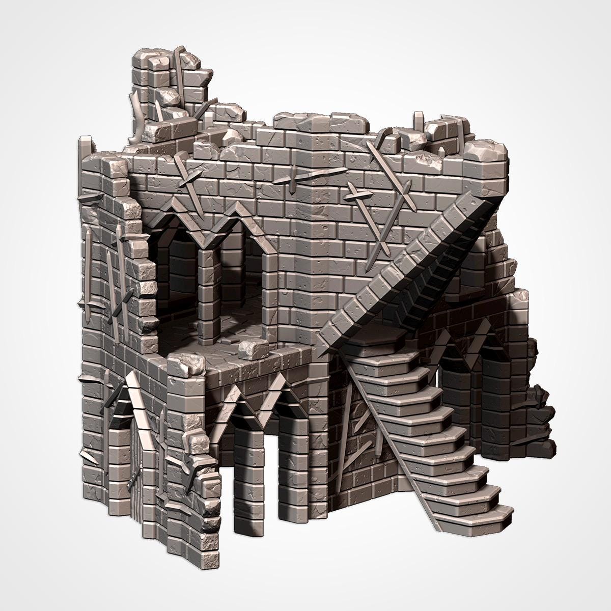 Cursed Fortress 2 – 3D-gedrucktes Gelände