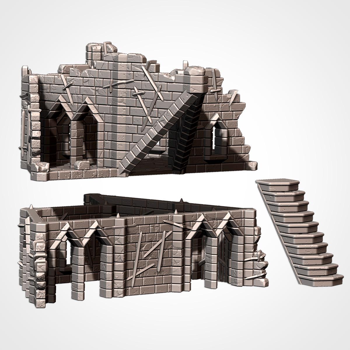 Cursed Fortress 2 – 3D-gedrucktes Gelände
