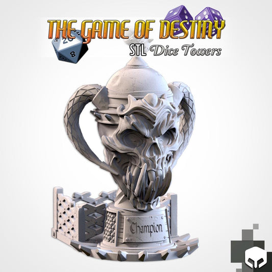 Skull Trophy Dice Tower | The Game of Destiny