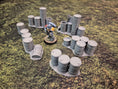 Load image into Gallery viewer, Barrels Terrain Set for Sci-Fi Wargaming – 28/32mm
