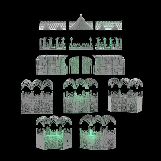 Kingdom of Noldareth Elven Gates and Walls, 28/32mm