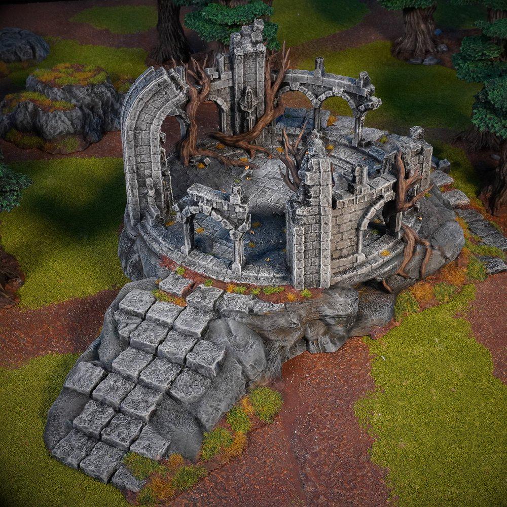 Ruine auf Hügelkuppe – STL-Dateienset für 28/32 mm