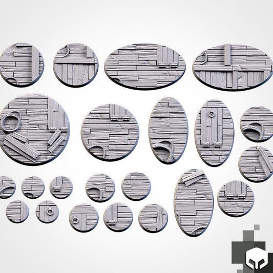 Wooden Ship Deck Scenic Base Toppers by Txarli Factory