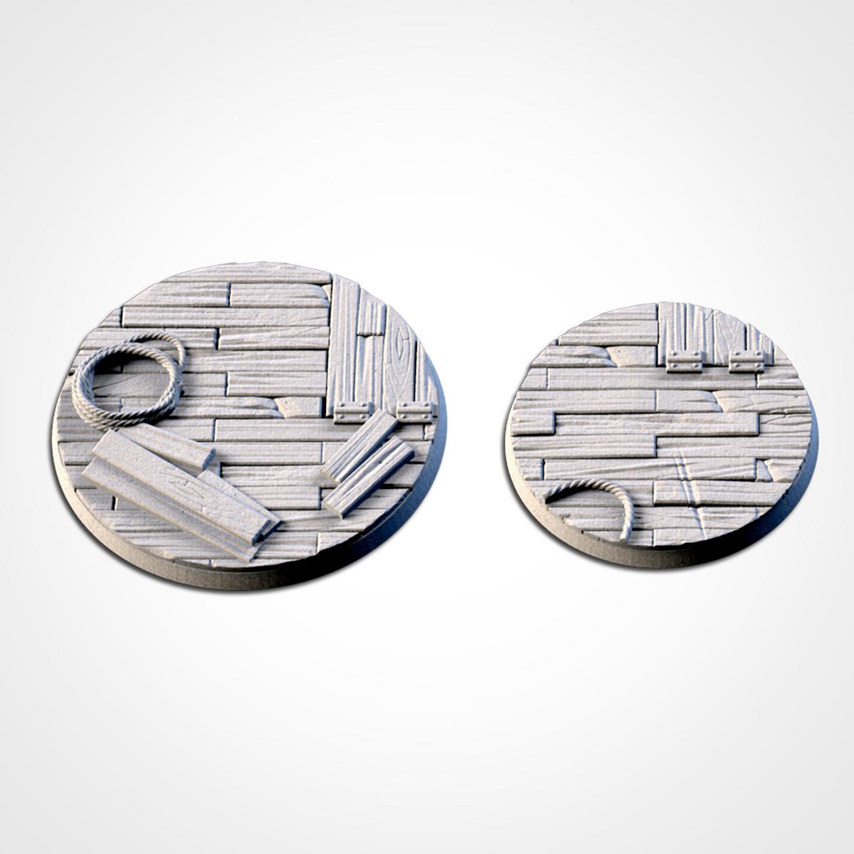 Wooden Ship Deck Scenic Base Toppers by Txarli Factory