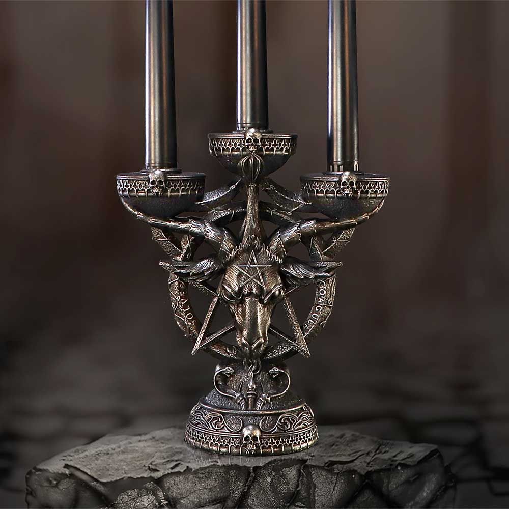 Lysestage Baphomet's Radiance Candelabra (46cm) - Fatima.Dk