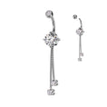 Load image into Gallery viewer, Navlepiercing opal Galore - 316L Kirurgisk Stål - Fatima.Dk

