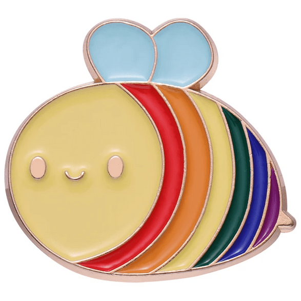 Pin Bee Rainbow - Fatima.Dk
