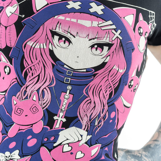 T-shirt Kitty Mayhem - Fatima.Dk