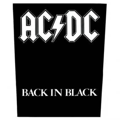 Backpatch AC/DC - Back in Black - Fatima.Dk