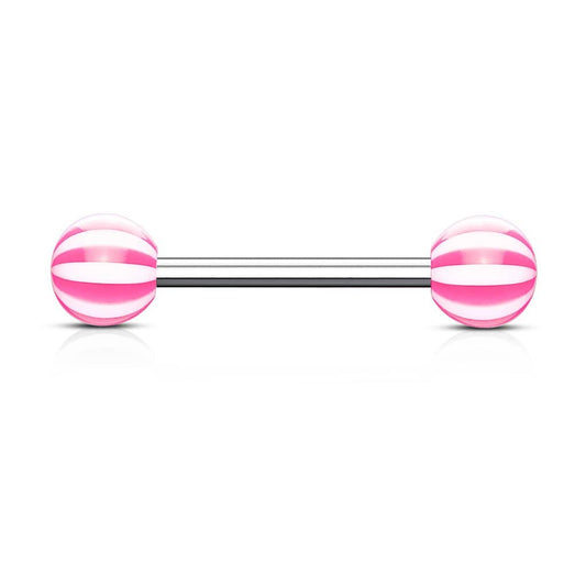 Barbell Stav til Tunge / Bryst / Industrial Piercing Candy - 316L Kirurgisk Stål - Fatima.Dk