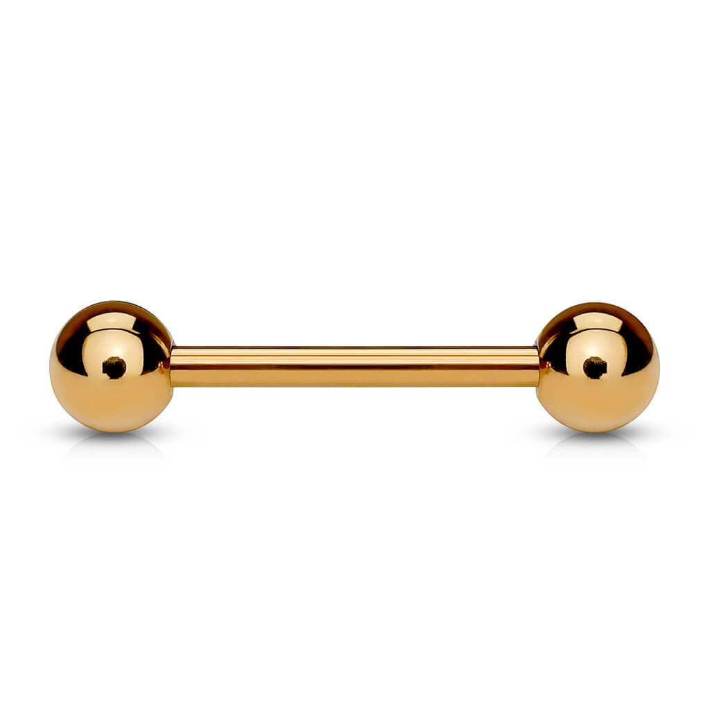 Barbell Stav til Tunge / Bryst / Industrial Piercing Rose Gold - 316L Kirurgisk Stål - Fatima.Dk