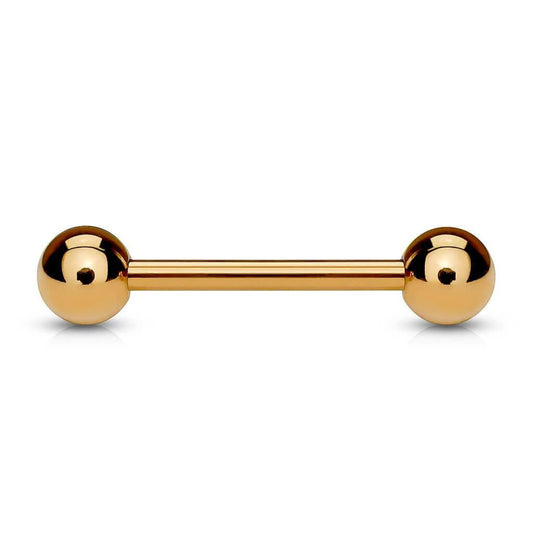Barbell Stav til Tunge / Bryst / Industrial Piercing Rose Gold - 316L Kirurgisk Stål - Fatima.Dk