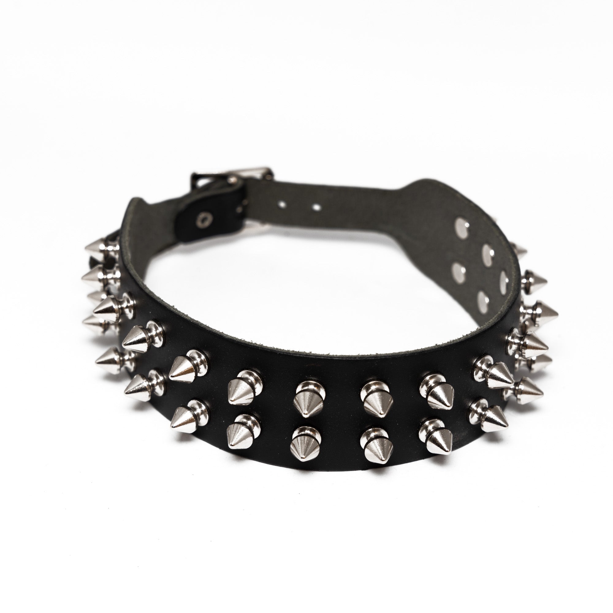 Choker Bullet Silver 2 Række - Fatima.Dk