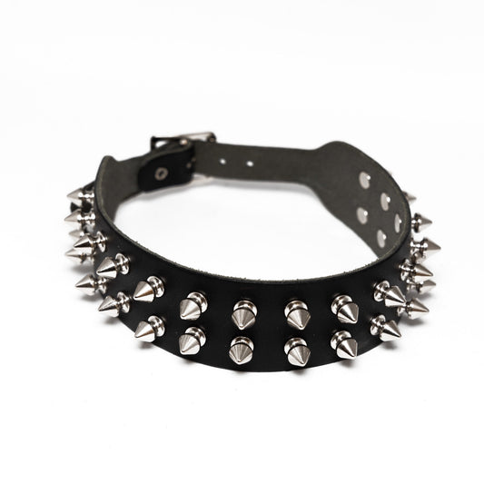 Choker Bullet Silver 2 Række - Fatima.Dk