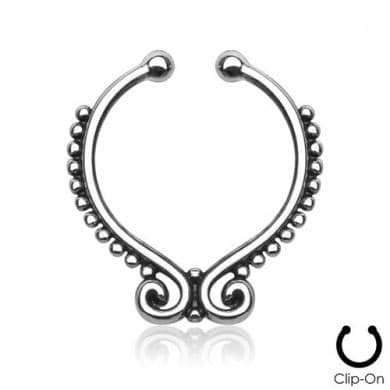 Fake Septum Stål Curl - Fatima.Dk