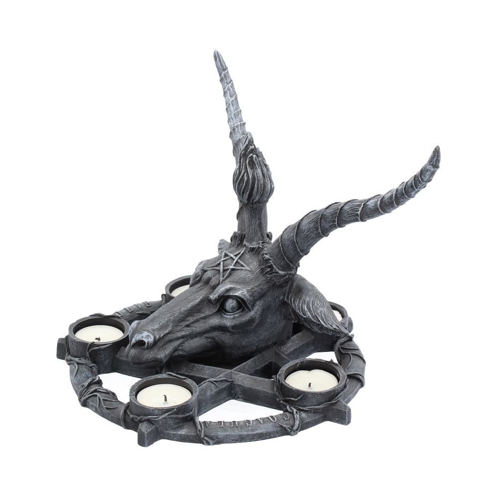 Figur Baphomet Lysestage (27,5cm) - Fatima.Dk