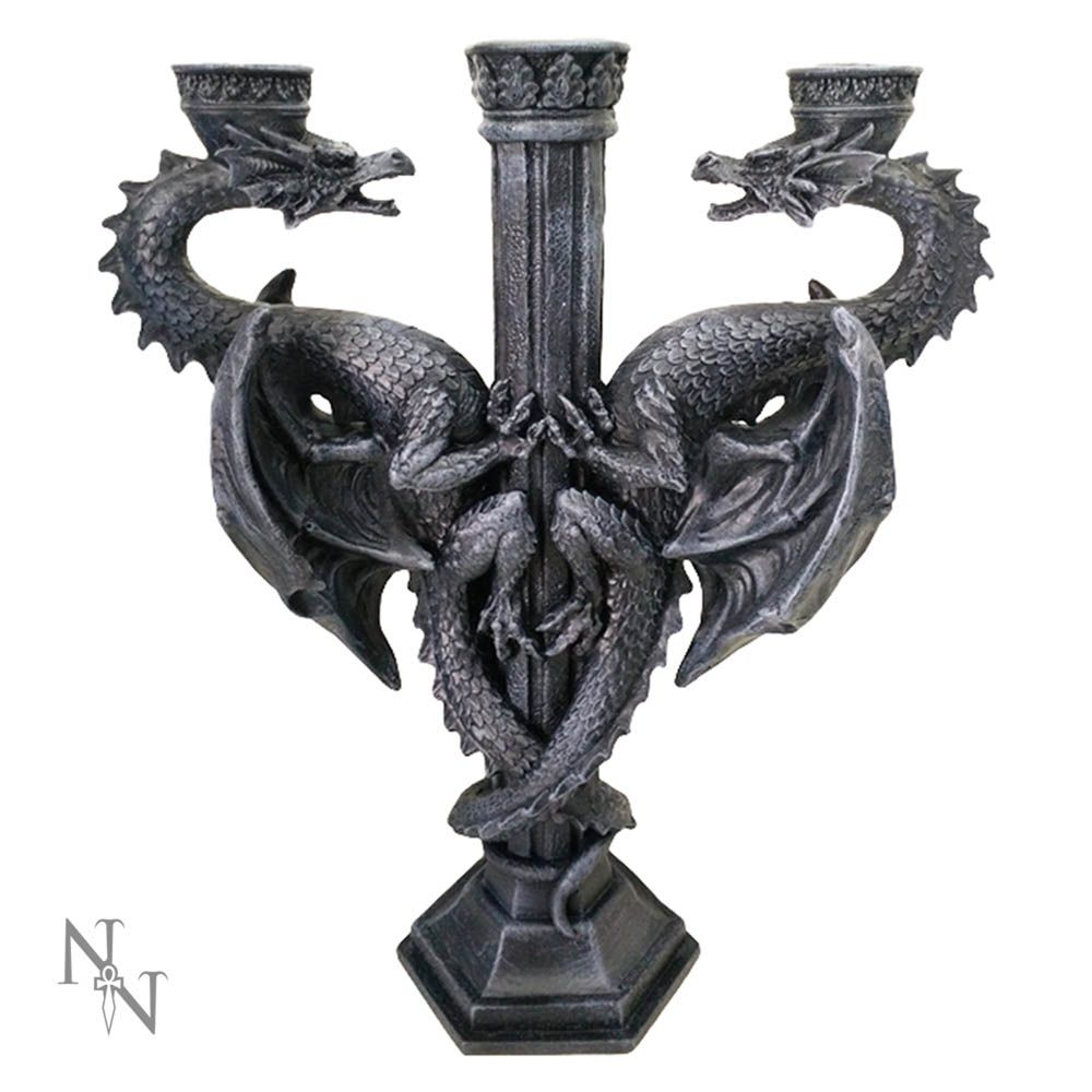 Figur Dragon's Altar Lysestage (29cm) - Fatima.Dk