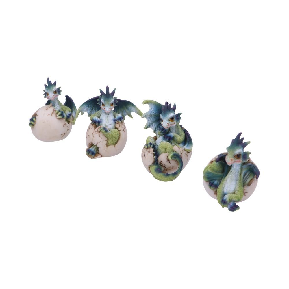 Figur Hatchlings Emergence Drager (Sæt med 4) (8cm) - Fatima.Dk