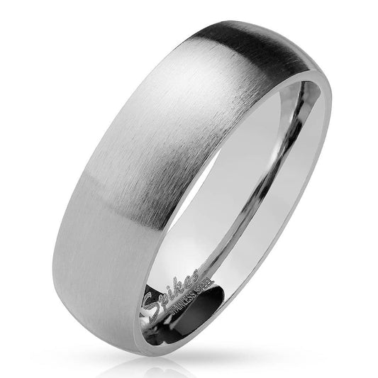 Fingerring BasiX - Børstet Stål - Fatima.Dk