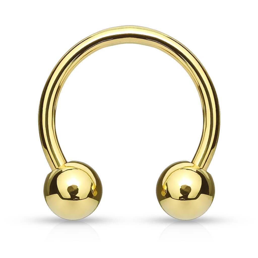 Hestesko CBR Ring Gold - 316L Kirurgisk Stål - Fatima.Dk