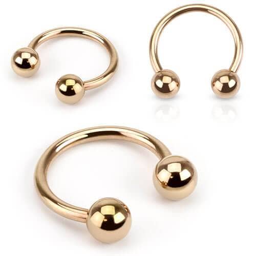 Hestesko CBR Ring Rose Gold - 316L Kirurgisk Stål - Fatima.Dk