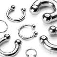 Load image into Gallery viewer, Hestesko CBR Ring Stål - 316L Kirurgisk Stål - Fatima.Dk
