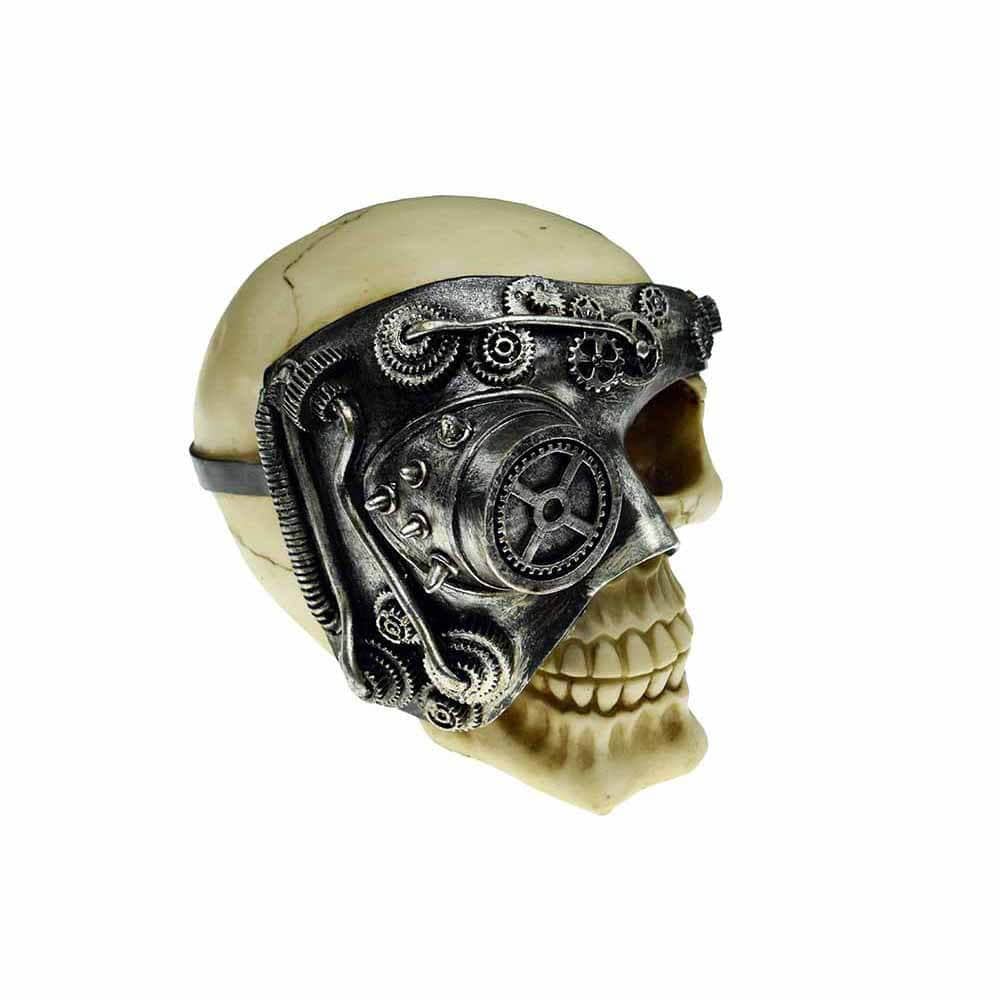 Kranie / Skull Steampunk Maske - Fatima.Dk