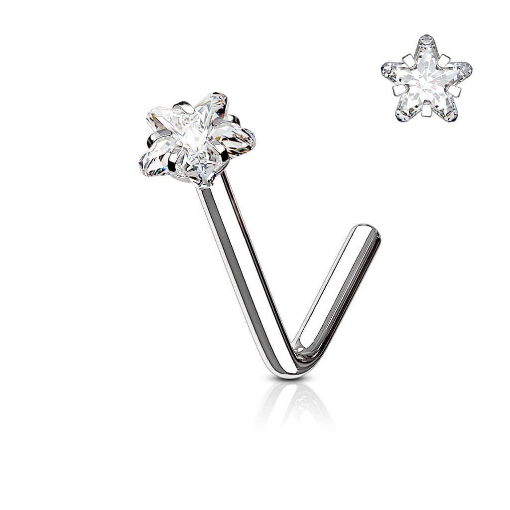 Næsefløjs Piercing Star - 316L Kirurgisk Stål - Fatima.Dk