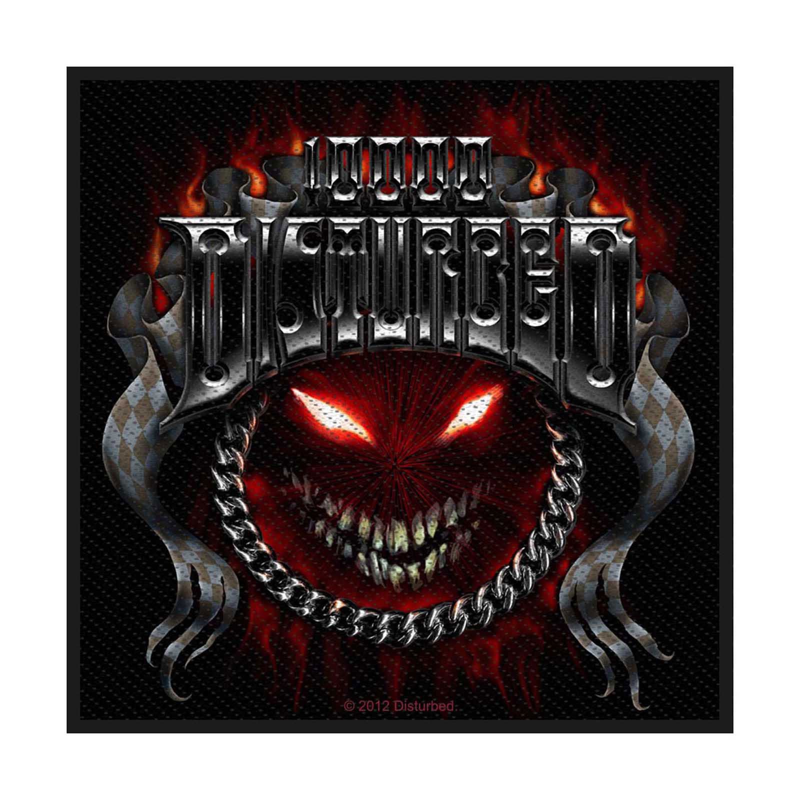 Patch Disturbed - Chrome Smiley - Fatima.Dk