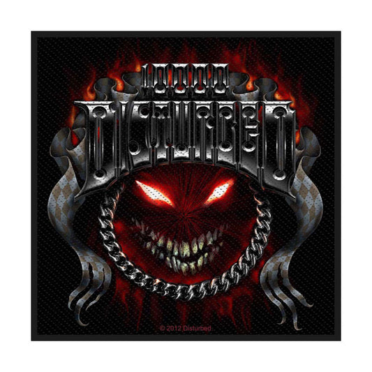 Patch Disturbed - Chrome Smiley - Fatima.Dk