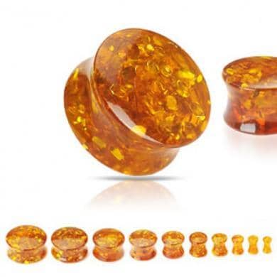 Plugs Stretch Amber - Fatima.Dk