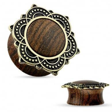Plugs Stretch Brass Crown - Fatima.Dk