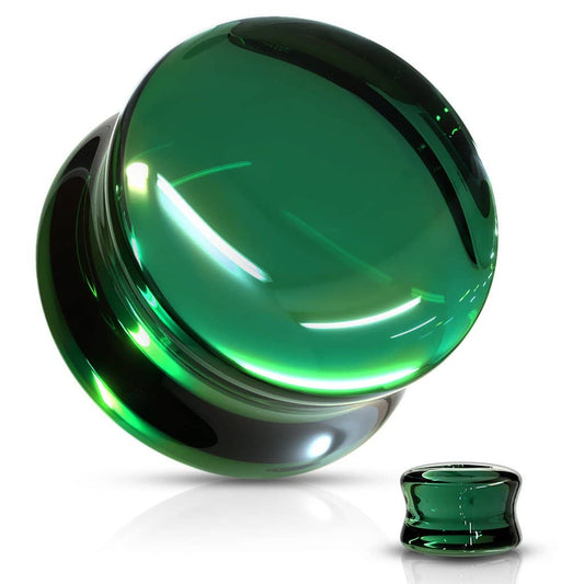 Plugs Stretch Glass Grøn - Fatima.Dk
