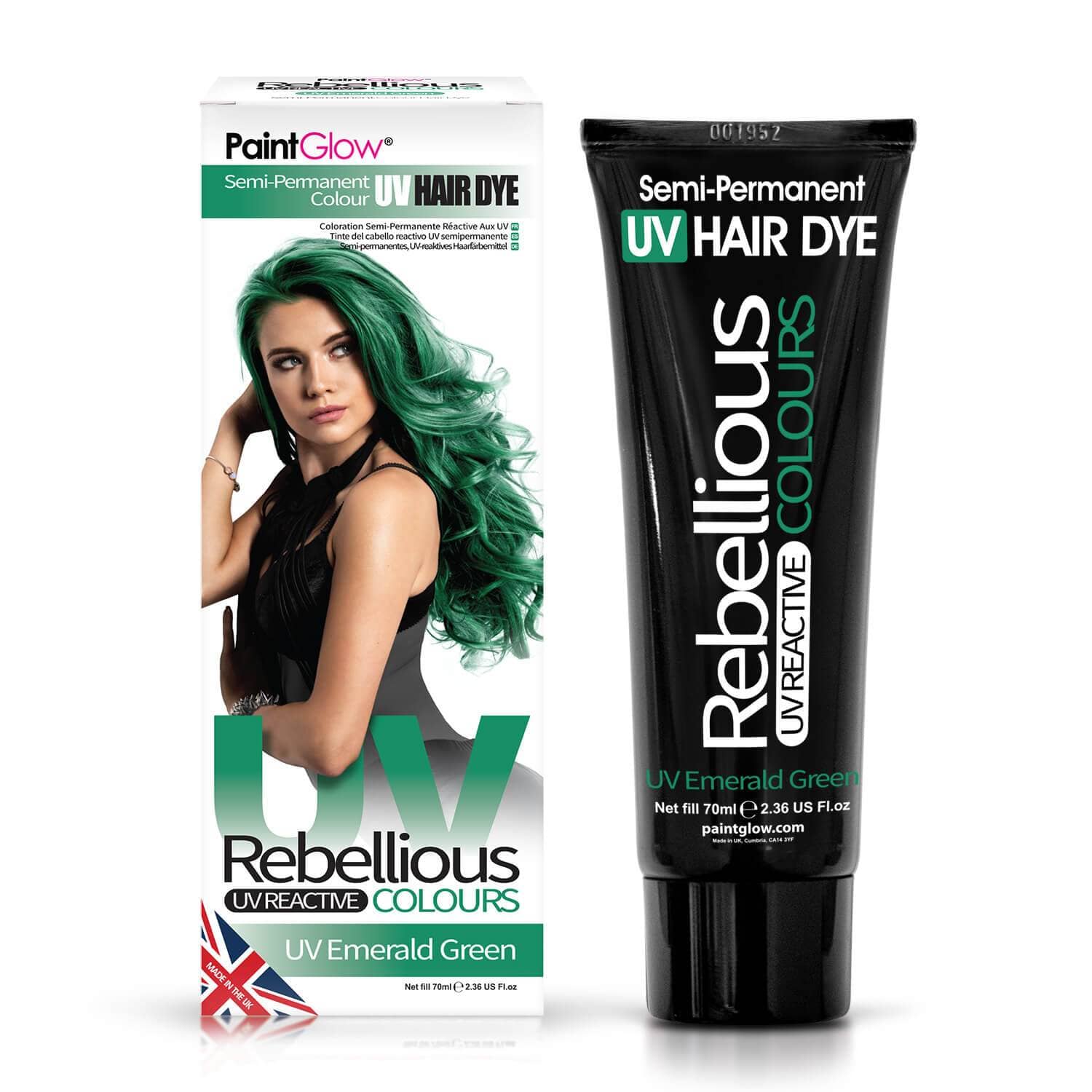 Rebellious Hårfarve Neon UV Emerald Green - Fatima.Dk
