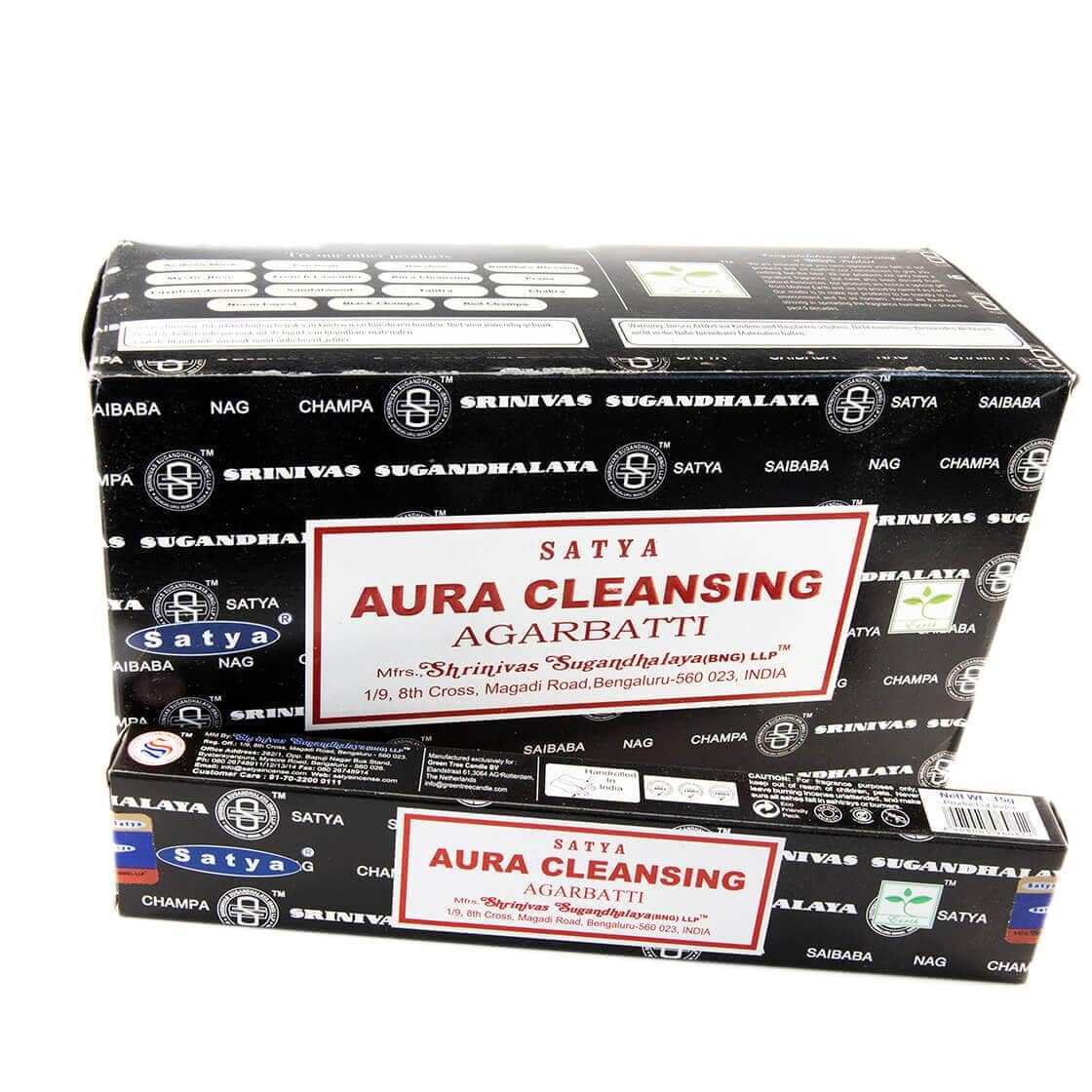 Røgelse Satya Aura Cleansing (15g) - Fatima.Dk
