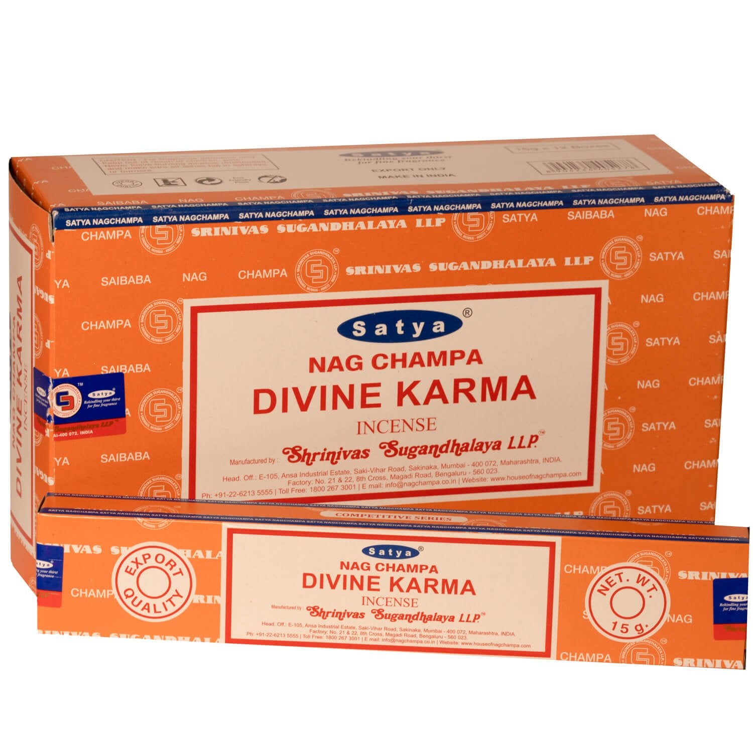 Røgelse Satya Devine Karma (15g) - Fatima.Dk