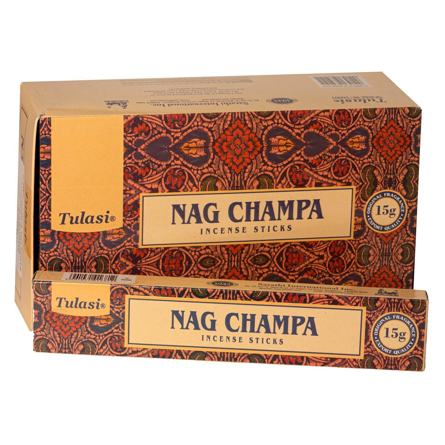 Røgelse Tulasi Nag Champa (15g) - Fatima.Dk