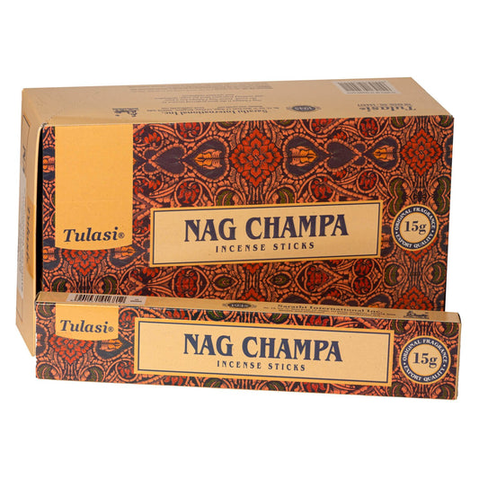 Røgelse Tulasi Nag Champa (15g) - Fatima.Dk
