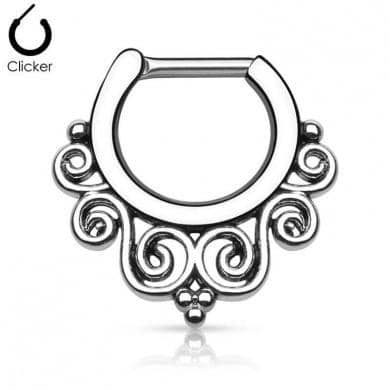 Septum Clicker Kirurgisk Stål Braid - Fatima.Dk