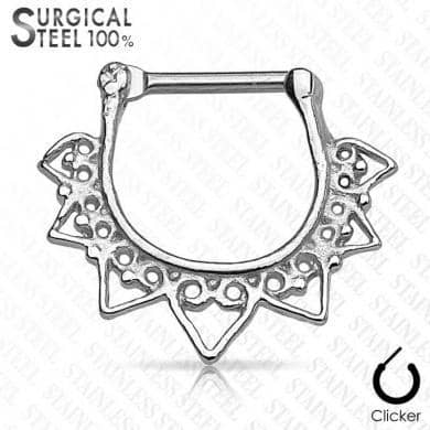 Septum Clicker Kirurgisk Stål - Spike - Fatima.Dk