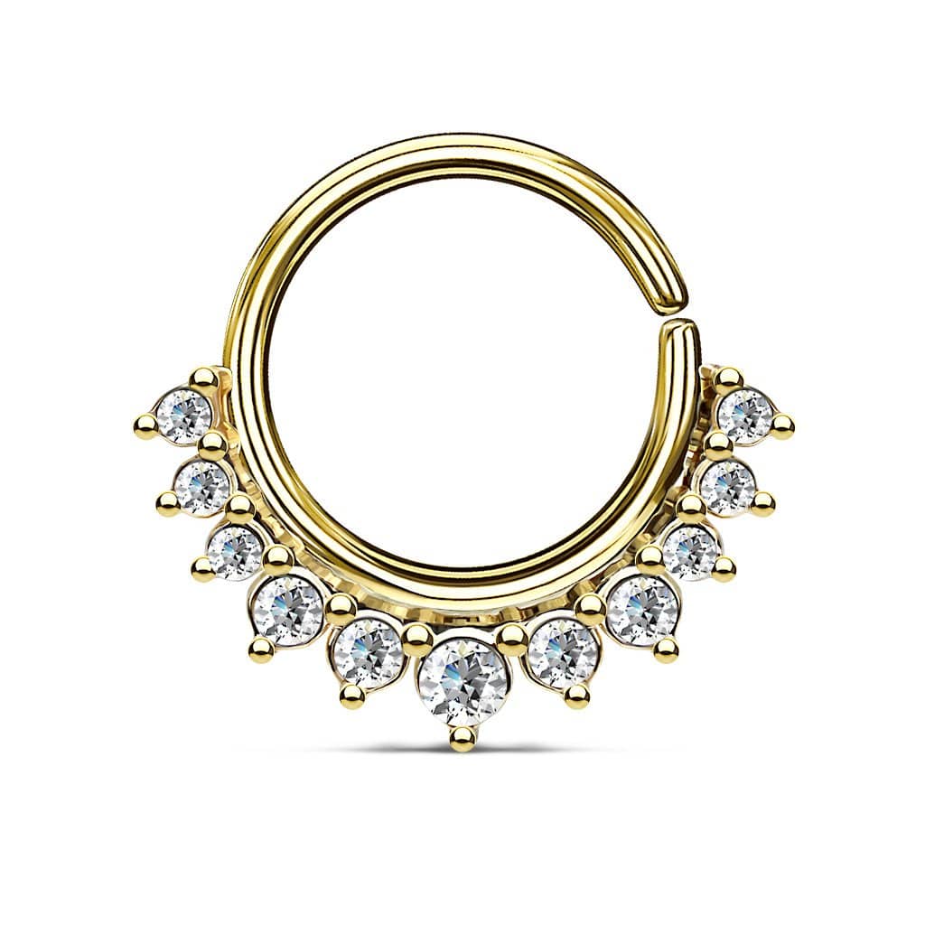 Septum Twist Kirurgisk Forgyldt Stål Glitter - Fatima.Dk