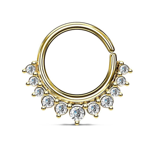 Septum Twist Kirurgisk Forgyldt Stål Glitter - Fatima.Dk