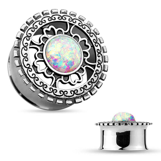 Tunnels Stretch Opal Core - 316L Kirurgisk Stål - Fatima.Dk